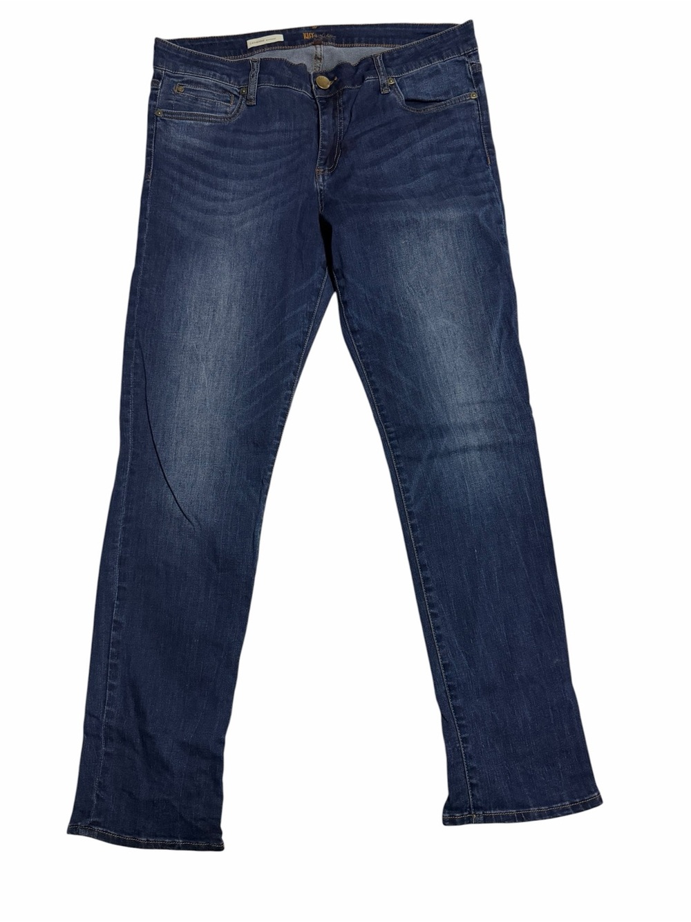 Kut from the Kloth Catherine Boyfriend Jeans in Dark Blue